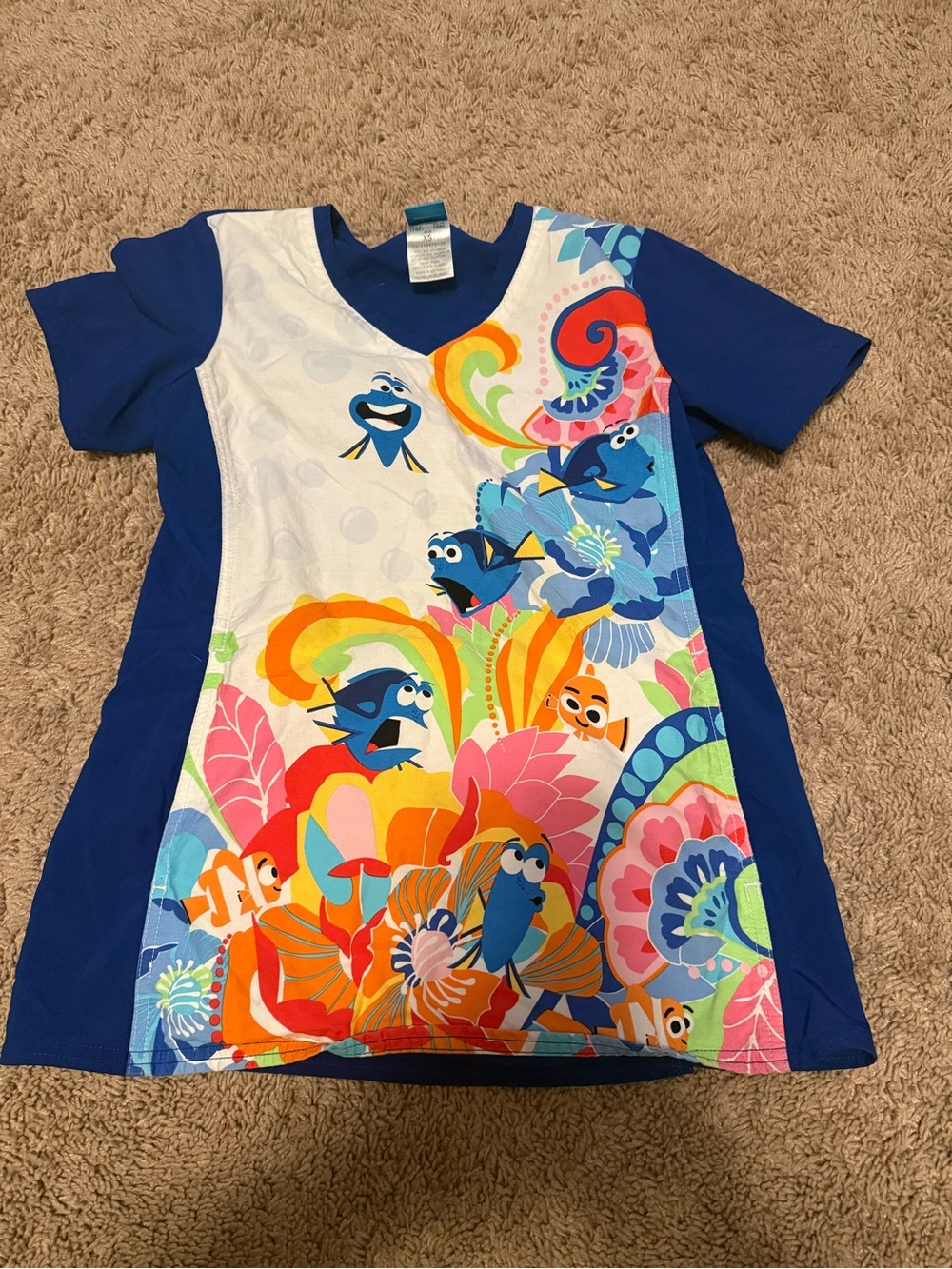 Disney Blue Multicolor Finding Dory Graphic Tee
